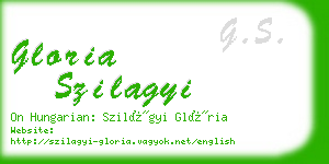 gloria szilagyi business card